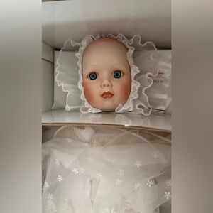 Vintage (1986) Franklin Heirloom Doll Bisque Victorian Christening Baby Doll